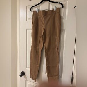 Thalian Tan Ankle Cropped Pants Professional Tailored Size 6